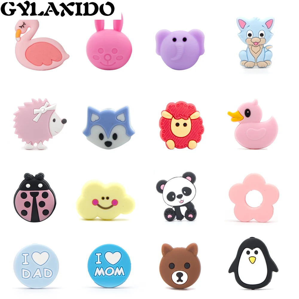 5 шт. силиконовые бусины в виде медведя панды утки коалы перле Мультяшные