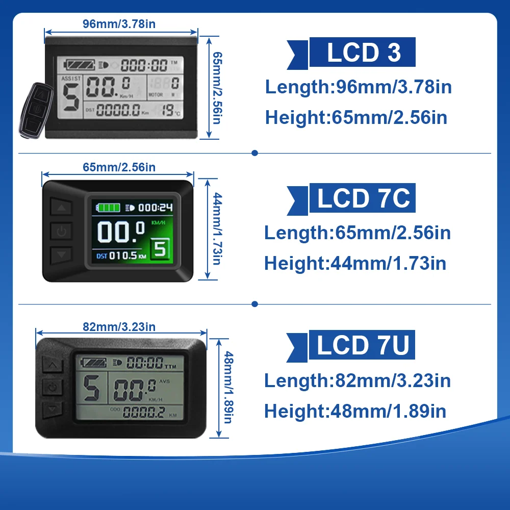 Дисплей для электровелосипеда 24V36V48V72V LCD3 LCD4 LCD5 LCD7U LCD7C LCD8H LCD8S LED880 LED900S комплекта
