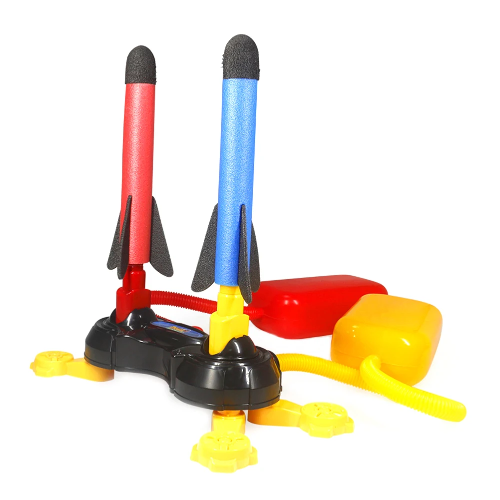 

Children Rocket Launcher Toys Set Safe Eco-friendly EVA Foam Plane with Foot Pump Rockets Launch Base Educational Toys for Kids