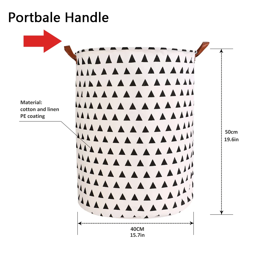 

1pc Folding Laundry Basket Round Storage Bin Bag Large Hamper Clothes Toy Basket Bucket Organizer Large Capacity