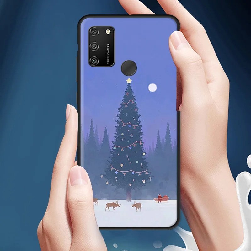 Мягкий силиконовый чехол с рождественской елкой для телефона Honor X10 9X lite Premium 8X 7X 6X