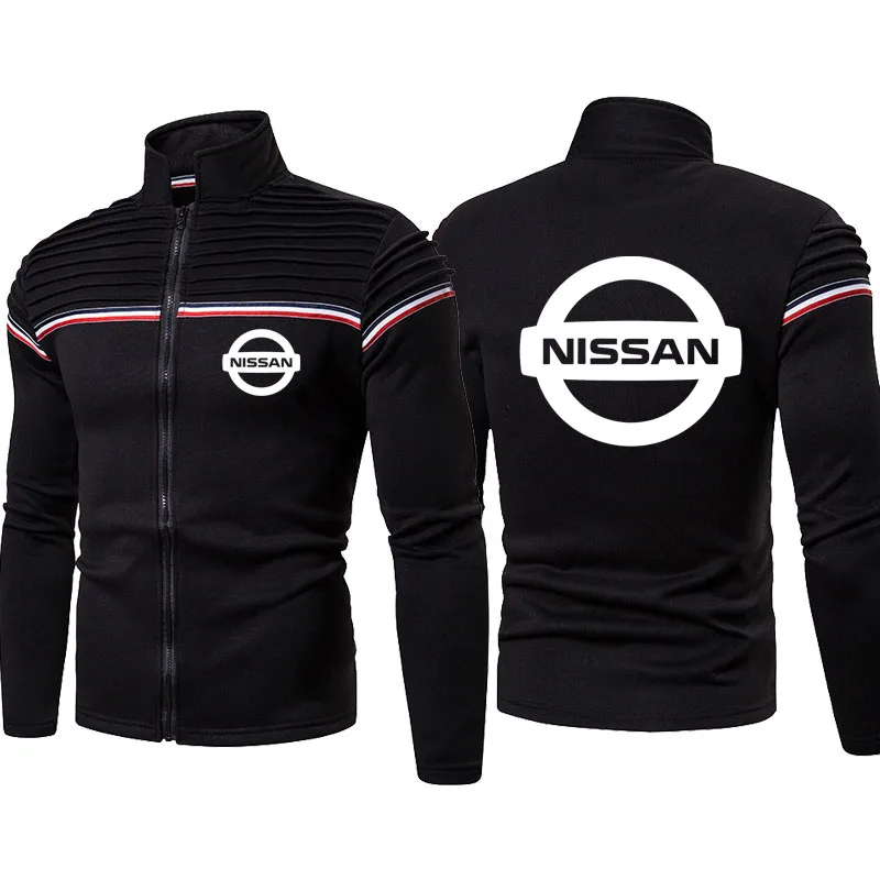 

2021New zipper jacket Mens Nissan car logo print Men's zipper sweatshirt Harajuku Hip hop street cotton Men's cardigan jacket