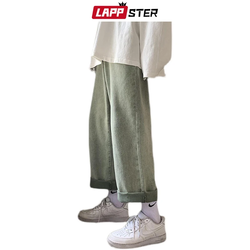 Мужские однотонные мешковатые джинсовые брюки LAPPSTER 2023 мужские 7 цветов корейская