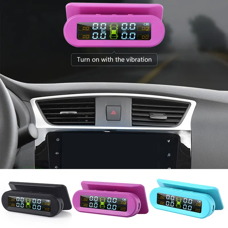 Vehemo Универсальный USB беспроводной TPMS сигнализация давления в шинах внешний датчик черный цвет Tmps датчик анти-взрыв Автомобильная электроника