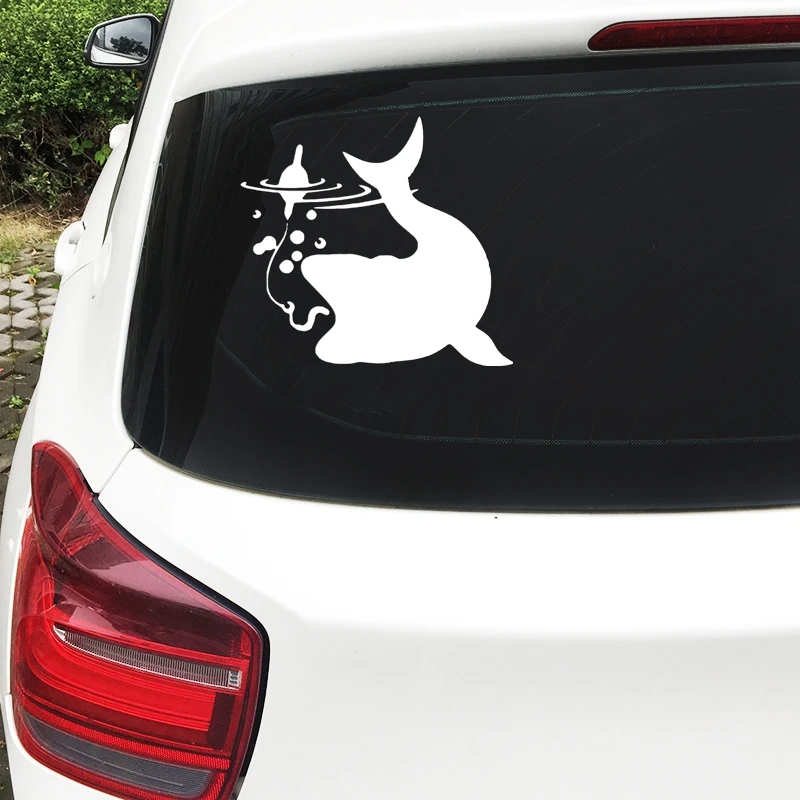 30184# наклейки на авто рыба с червем удочке водонепроницаемые машину наклейка для