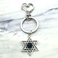 men jewelry key chain party souvenir gift keychains star of david keyrings dropshipping jewelry