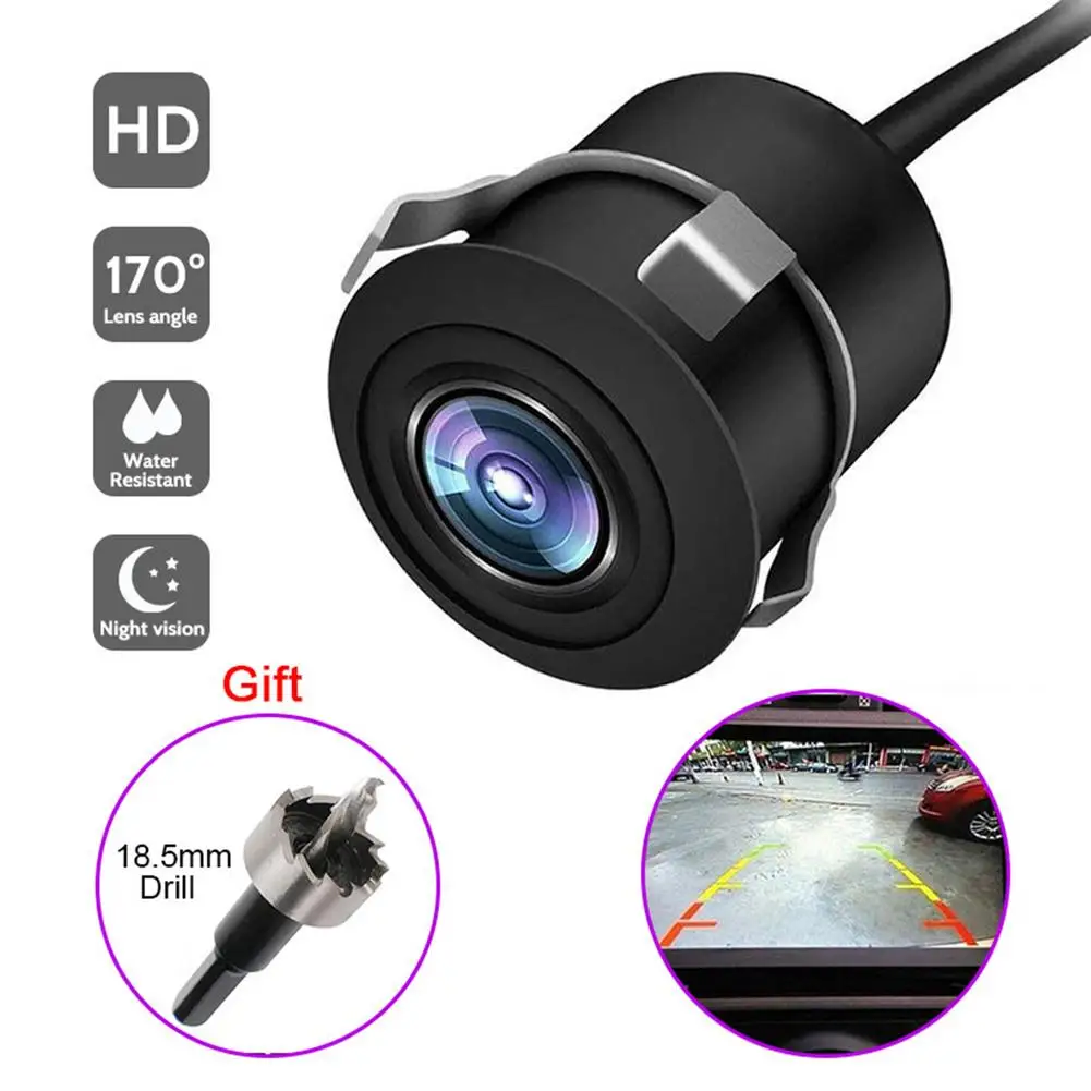 

Reverse Backup Camera Rear View Camera 170 Degree Wide Angle Night Vision Screen Display Waterproof Car Side Cam For Parking