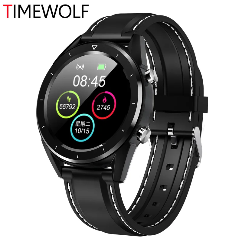 Мужские Смарт часы TIMEWOLF IP68 ЭКГ PPG Bluetooth Smartwatch кровяное давление фитнес трекер для