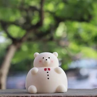 3d big fat bear scented candle holder silicone mold round ball design teddy bear brownie candle making handmade soap mold