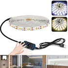 Светодиодная лента с датчиком ручного подметания, 5 в постоянного тока, USB, гибкая Водонепроницаемая лента, 1- 5 м, освещение для комнаты, кухни, шкафа, спальни, телевизора, tira