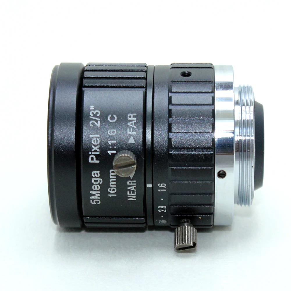 5MP 2/3 &quot16 мм C Mount Lens Professional Low Distortion F1.6 CCTV Industrial линзы машинного зрения для HD-камеры