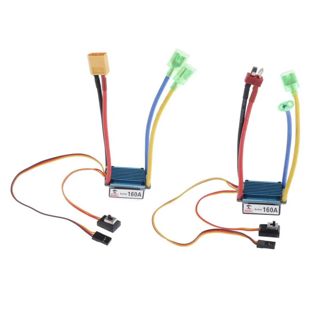 

Brushed ESC 160A 2-3S LiPo Waterproof for RC 1/12th Touring Cars Buggies Trucks