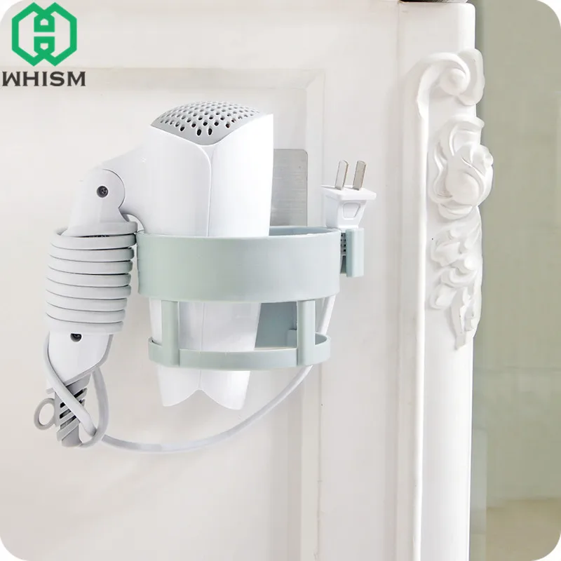 

Wall-mounted Hair Dryer Holder Plastic Multifunction Bathroom Shelf Stand Shower Shampoo Storage Rack Organizer for Hairdryer