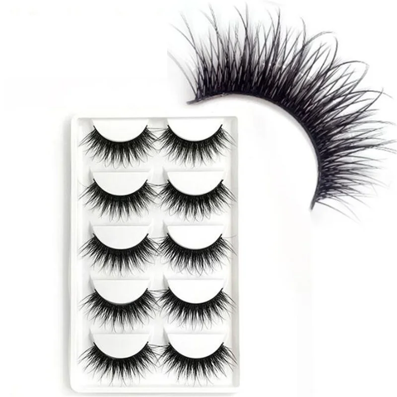 5 пар натуральных накладных ресниц ручной работы норковые ресницы для глаз