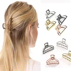 Заколка-краб для волос, для женщин и девочек, Геометрическая, в форме полумесяца, однотонная, аксессуары для волос, новинка 2019