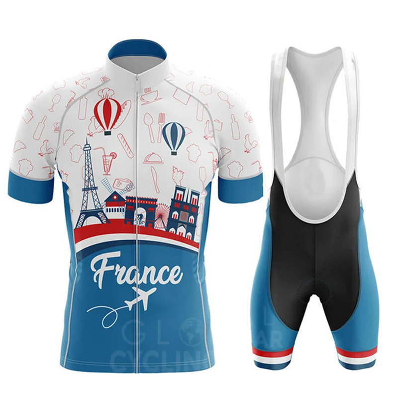 Майо Cyclisme Homme Pro Новый Велоспорт комплекты летние футболки French костюм гелевая