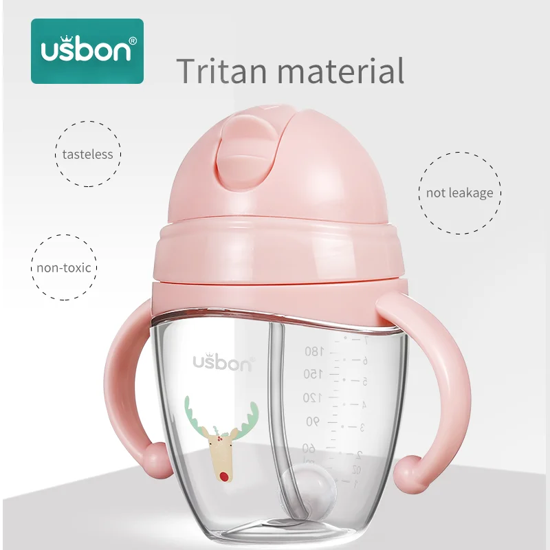 Usbon бутылочка для кормления детей с мультяшными животными школьная бутылка