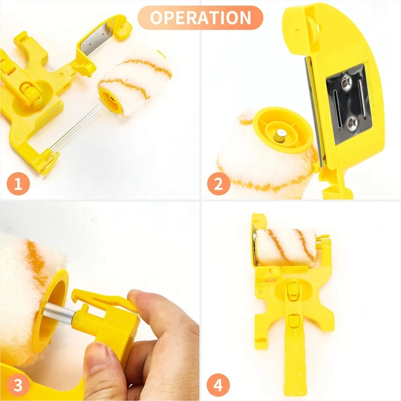 

Paint Edger Roller Brush Paint Edger Combo Kit, Clean-Cut Paint Edger Roller Brush, Paint Brushes Safe Tool