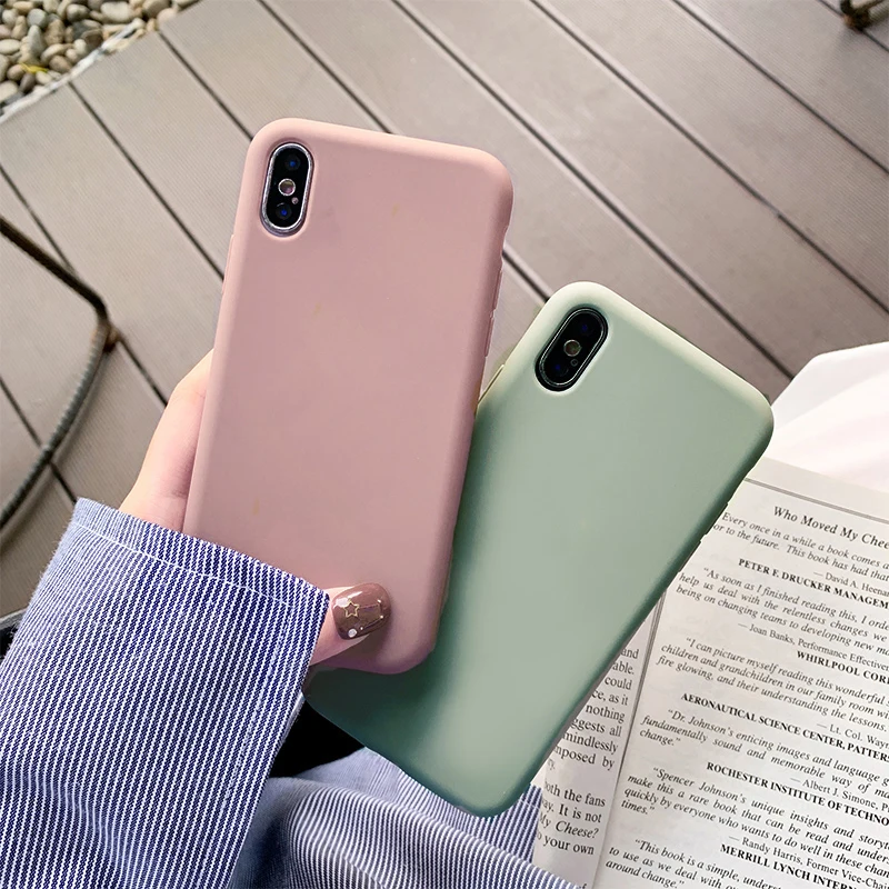 Чехол для телефона Huawei Honor 6X 6A 6C 7X 7S 7A Pro 7C 8S 8C 8X 8A Prime 9 Lite мягкий ТПУ однотонный