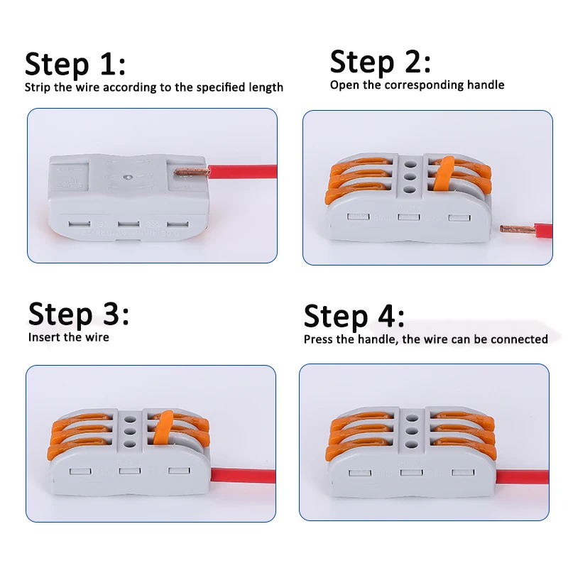 Мини Быстрый Электрический проводной соединитель для быстрой подключения к