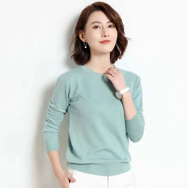 

2020 Autumn Korean Sweater Women Knitted Sweater Pullover Women Jumper Ladies Long Sleeve Basic Sweaters For Women Knitwear