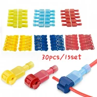 30pcs15set quick electrical cable connectors snap splice lock wire terminal crimp wire connector waterproof electric connector