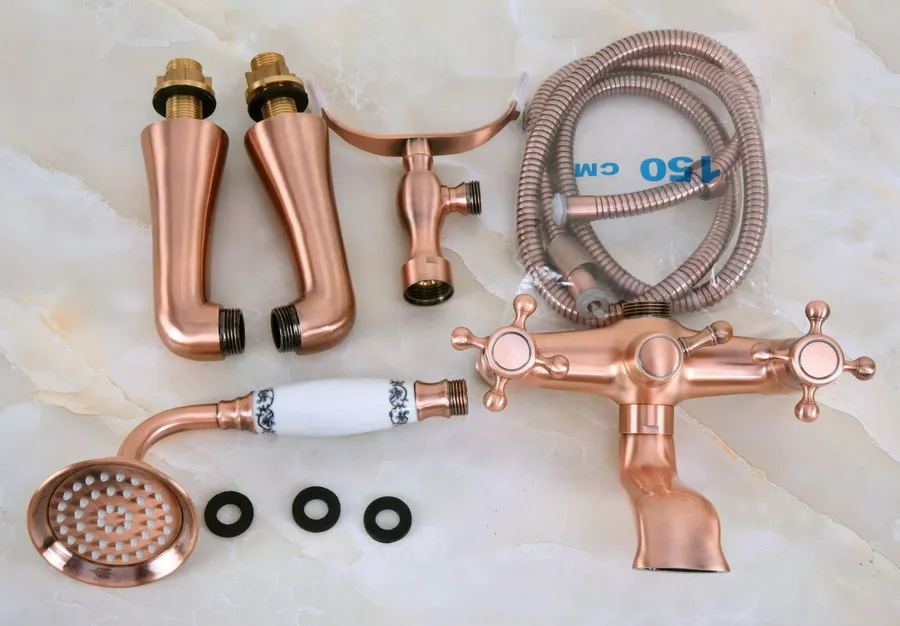 Смеситель для ванны с античным красным медным покрытием|Смесители ванны| |