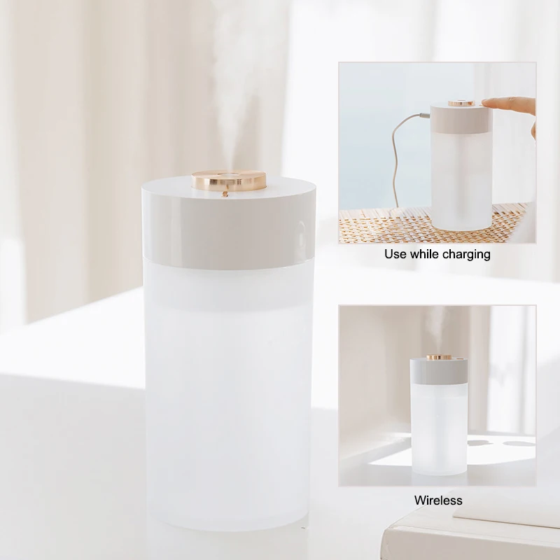 

350ML Ultrasonic Rechargeab Mini Humidifier Diffuser Portable Usb Hydrating Face Mist Air Humidifier Led Light Fogger