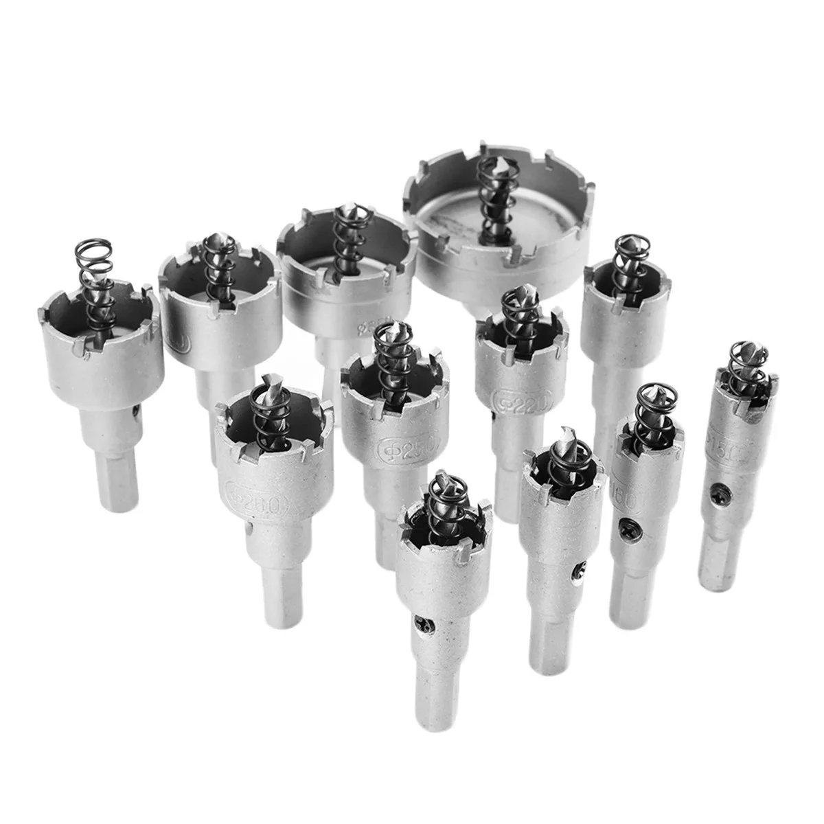 Набор сверл для отверстий комплект из 12 насадок сплава и нержавеющей стали 15-50 мм