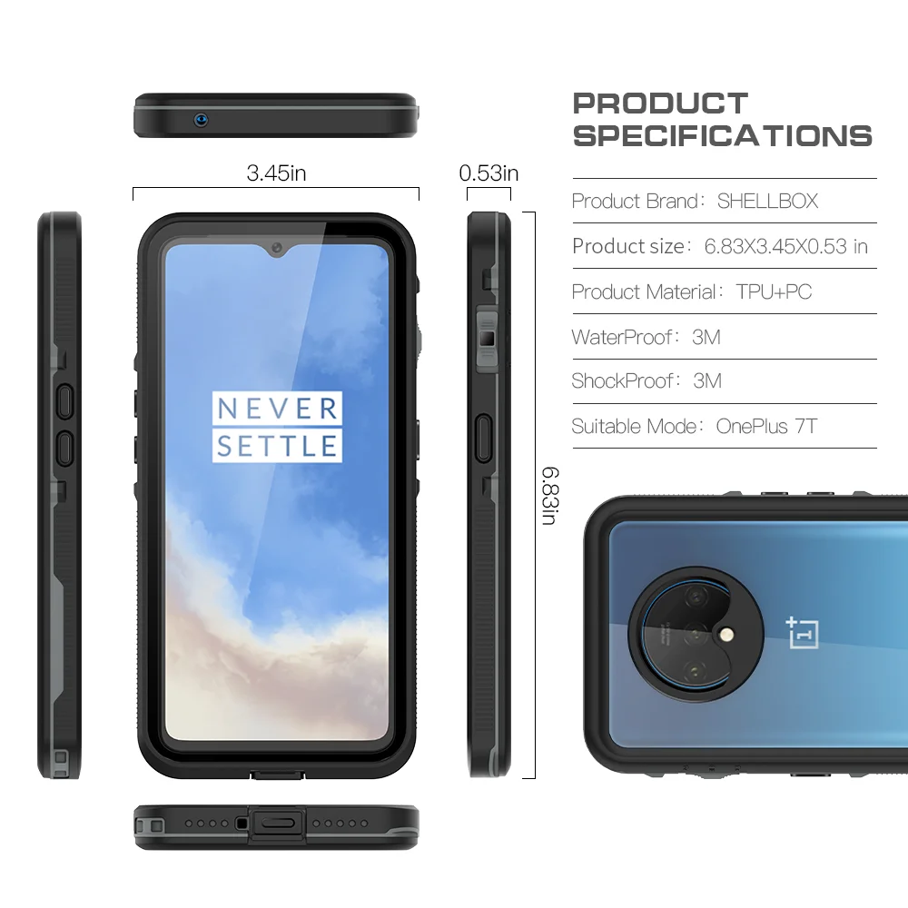 Водонепроницаемый подводный Чехол IP68 для Oneplus 7T чехол дайвинга плавания снега