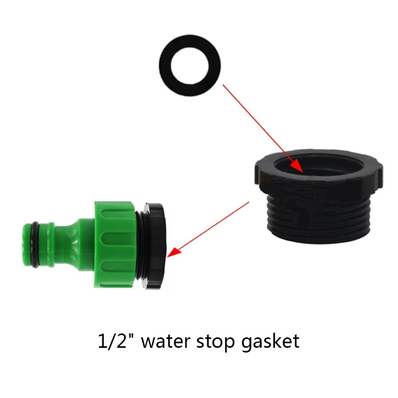 

Hose Tap Connection Set Garden Hose Connector Kit for Garden Pipe Connecting with Y Splitter Rubber Seals H051