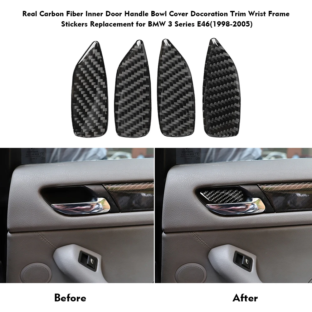Внутренняя дверная ручка из углеродного волокна накладка на чашу автомобильная