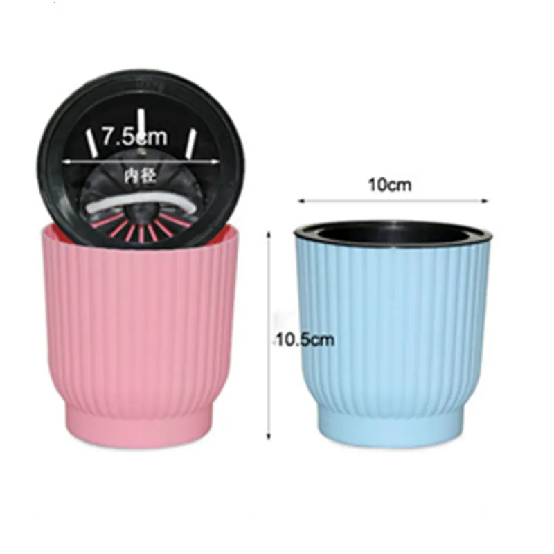 Пластиковый самополивающийся цветочный горшок комнатный зеленый для растений