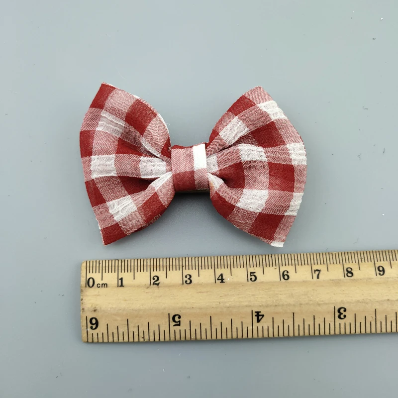 1 шт. милый детский головной убор заколка с клетчатой тканью заколки ручной