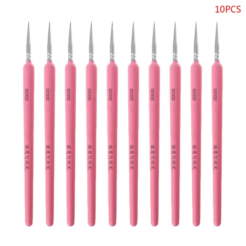 

10Pcs/set Wolf Hair Hook Line Pen Fine Paint Brush Pen Set Artist Watercolor Acrylic Painting Brush Art Drawing Supplies