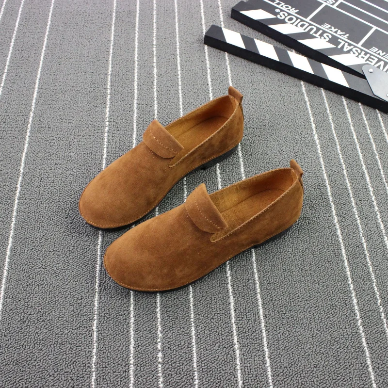 

New Suede Loafers Women's Flat Shoes Non-slip Shallow Bottom Comfortable Casual Ladies Walking Shoes Leopard Print Driving Shoes