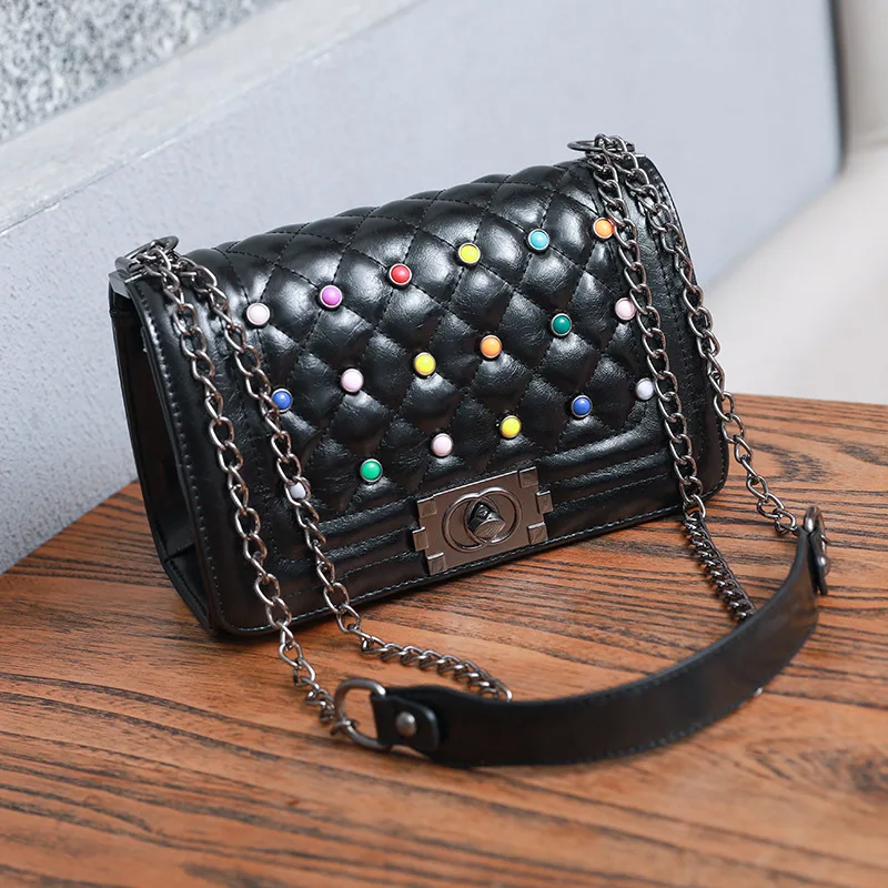 

Новинка 2021, женская сумка ling han edition, модная маленькая ручная сумка с цепочкой, накладная, скат через плечо, обязуется упаковать