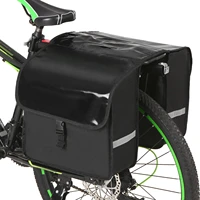 28l large capacity bicycle saddle bag bike panniers bag water resistant double side rear rack tail seat trunk bags