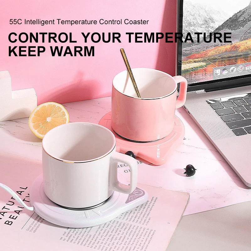 

Portable Cup Warmer Home Mug Heater 16W Electric Timing Design Power Cup Warmer Heat Milk Tea Coffee Electric Heating Pad