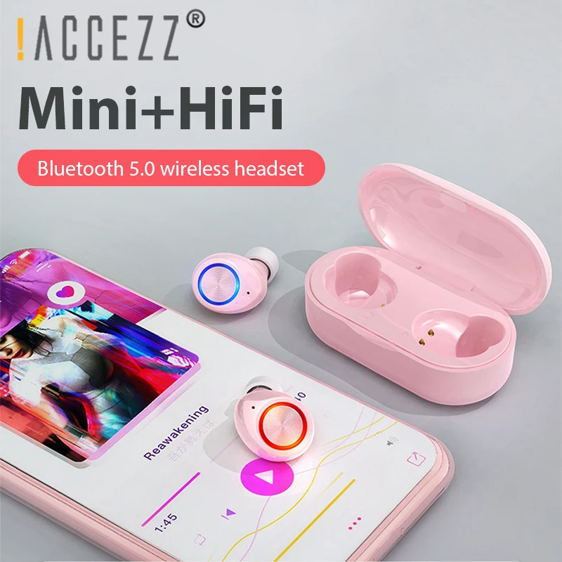 ! ACCEZZ TWS беспроводные наушники Bluetooth Спортивная стереогарнитура с сенсорным