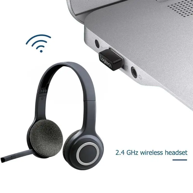 Original Logitech H600 Wireless Headset 2.4GHz Over-The-Head Gaming Stereo Portable Earphones with Microphone | Электроника