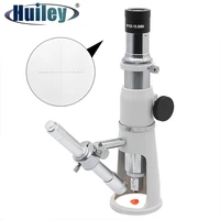 portable 100x mini handheld jewelry microscope handle magnifier monocular with scale and led light for jewelry identify