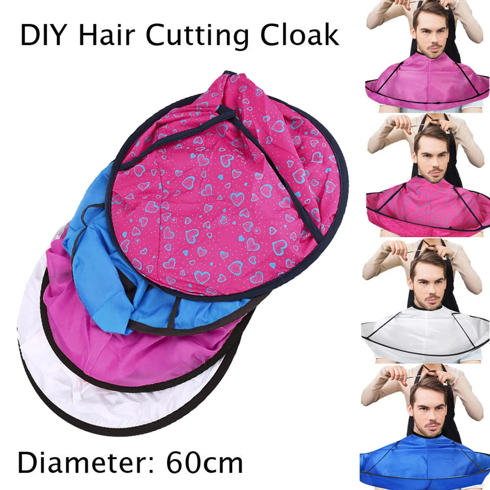 

4 Colors Diy Hair Cutting Cloak Umbrella Cape Cutting Cloak Hair Shave Apron Hair Barber Gown Cover Household Cleaning Protecter