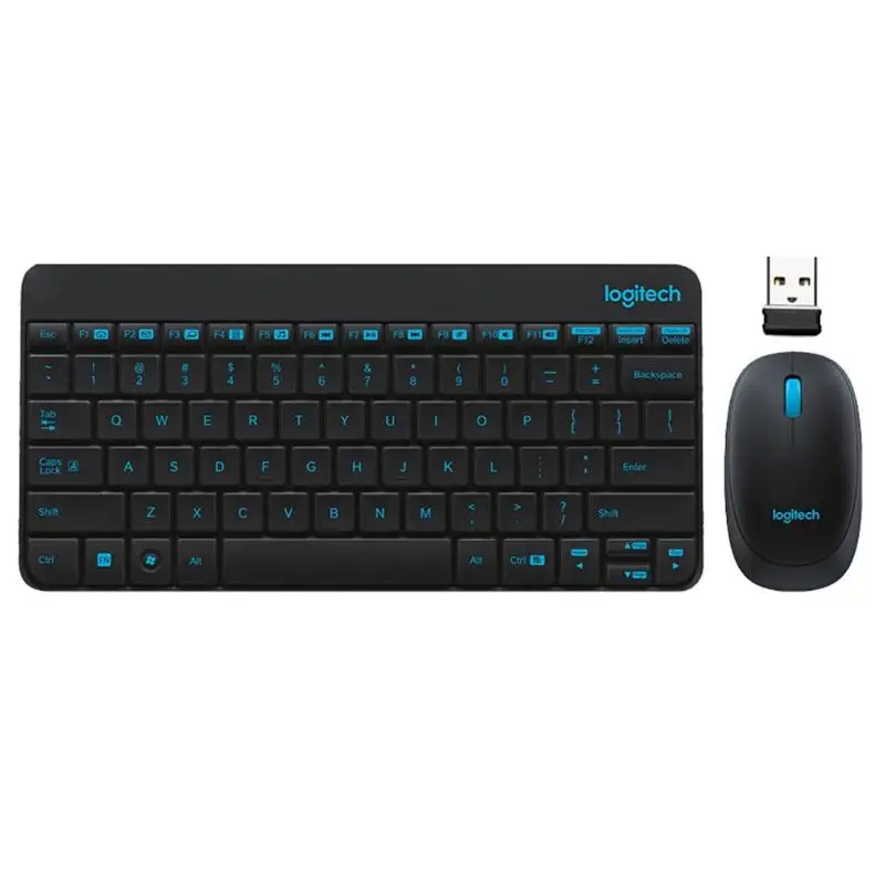Беспроводная клавиатура Logitech 2 4 ГГц и комбинированный набор мыши 1000 DPI для ОС Windows