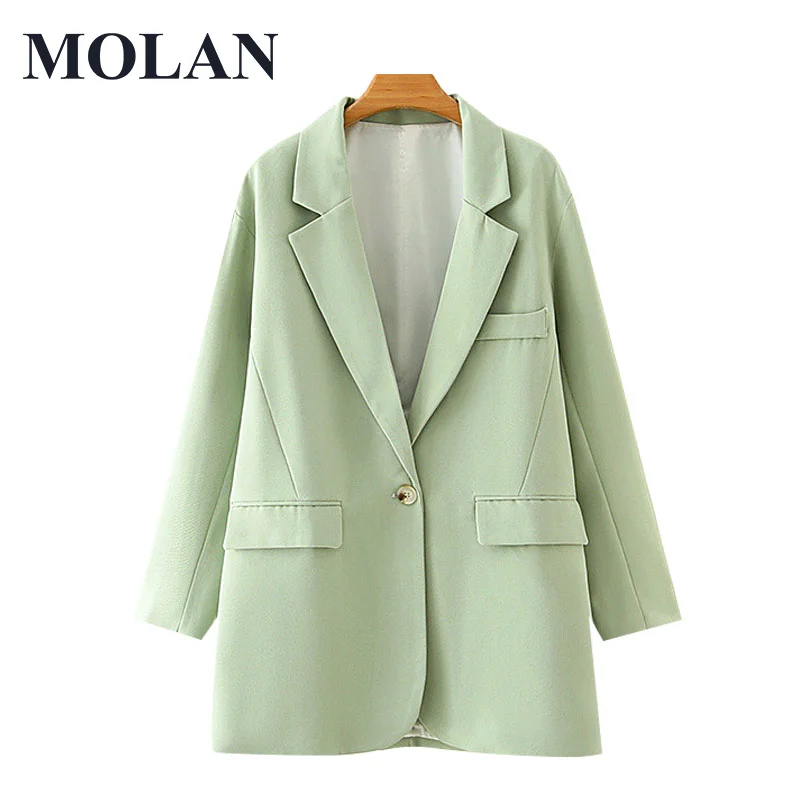 

Пиджак женский модный на одной пуговице, свободный облегающий жакет, винтажная верхняя одежда с длинным рукавом и карманами, шикарный топ