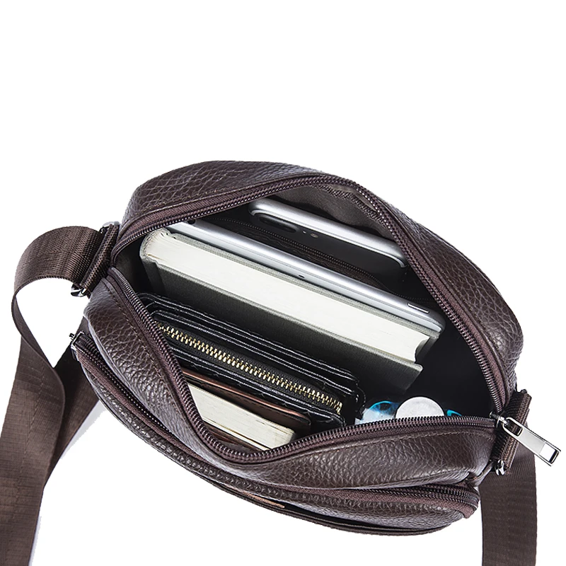 business office men shoulder genuine leather bag messenger crossbody cross body handbag male for small black bolsas side satchel free global shipping