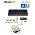 Skyloong SK61 Беспроводная 60% механическая клавиатура Gateron оптическая 61 клавиша GK61 SK61 Беспроводная Bluetooth 5,0 Gateron MX RGB подсветка