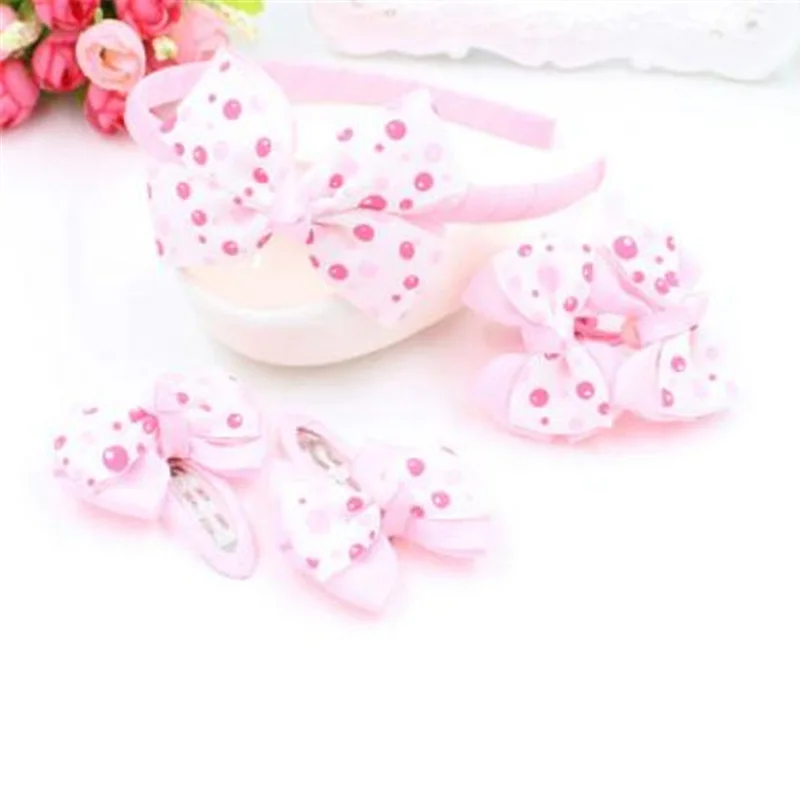 Набор детских заколок для волос с бантом 5 шт./набор |