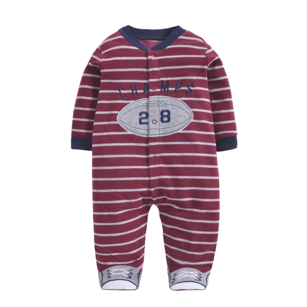 Red white stripe Г. Весенне-осенний флисовый комбинезон для малышей с героями мультфильмов, теплый Детский комбинезон для мальчиков и девочек, зимняя одежда для маленьких девочек детский комбинезон - Цвет: Red white stripe