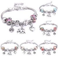 papa snap brand women bracelet colorful crystal charm bracelet for women diy beads bracelets bangles jewelry gift
